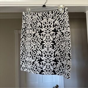 Black and white paisley skirt